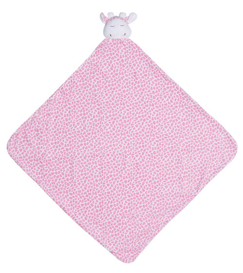 Personalized Angel Dear Napping Blanket Pink Giraffe