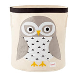 3 Sprouts Storage Bin - Snowy Owl - Makaboo.com