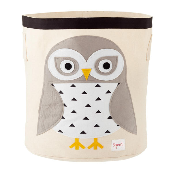 3 Sprouts Storage Bin - Snowy Owl - Makaboo.com