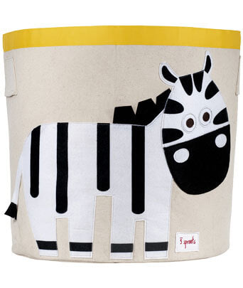 3 Sprouts Storage Bin - Zebra - Makaboo.com