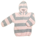 Angel Dear Grey & Pink Classic Striped Hoodie Jacket - Makaboo.com