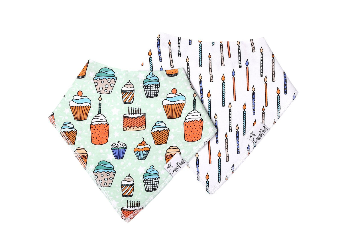 Copper Pearl Bandana Bibs (set of 2) - Confetti - Makaboo.com