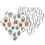 Copper Pearl Bandana Bibs (set of 2) - Confetti - Makaboo.com