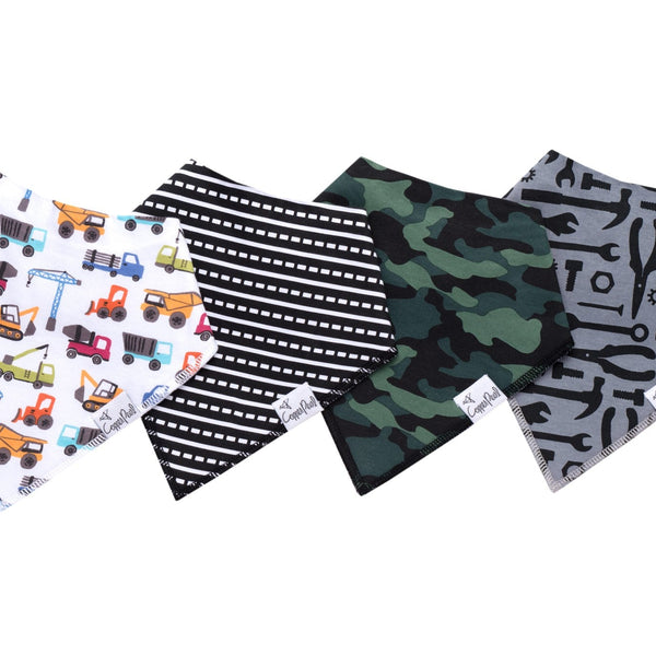 Copper Pearl Bandana Bibs (set of 4) - Diesel - Makaboo.com