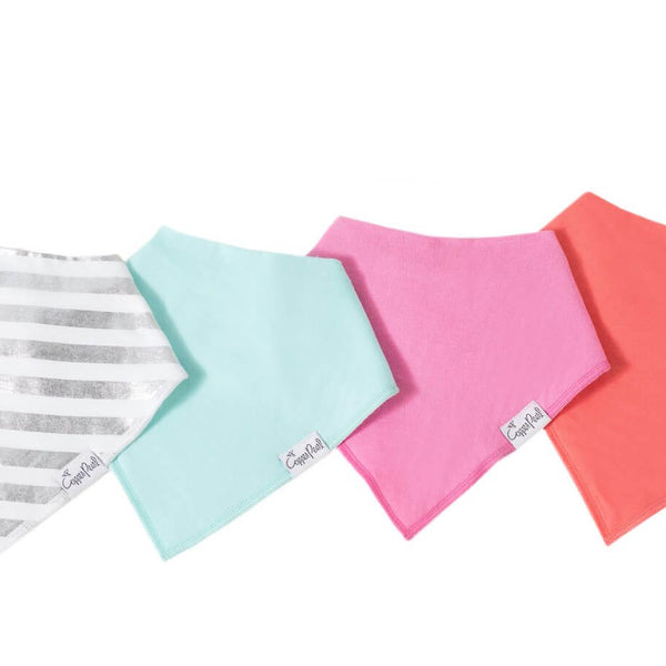Copper Pearl Bandana Bibs (set of 4) - Jewel - Makaboo.com