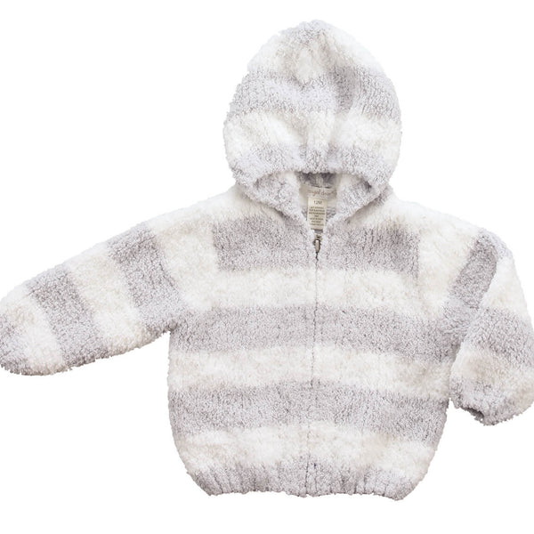 Angel Dear White & Gray Classic Striped Hoodie Jacket - Makaboo.com