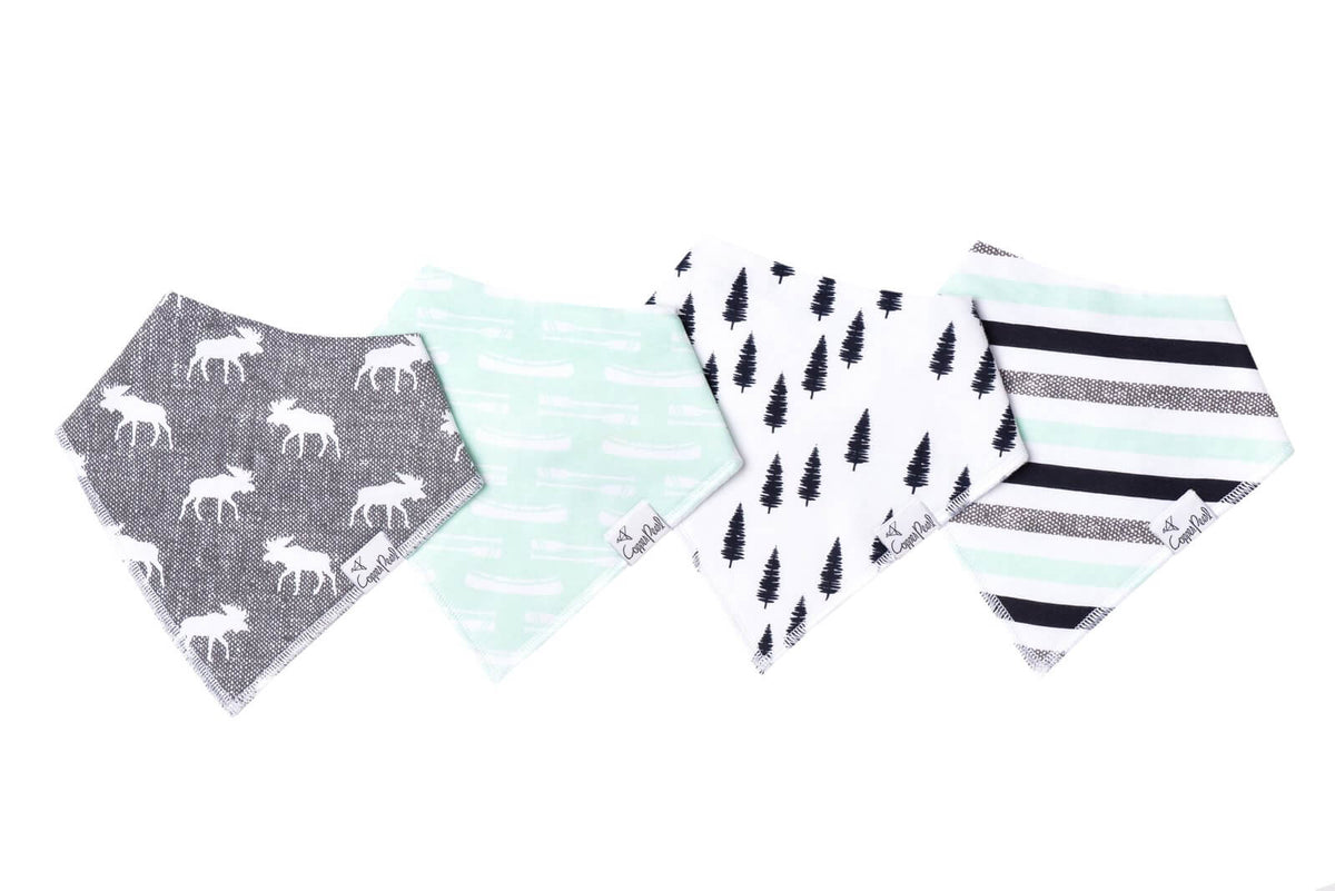 Copper Pearl Bandana Bibs (set of 4) - Scout - Makaboo.com