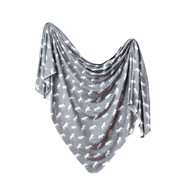 Copper Pearl Knit Swaddle Blanket Scout - Makaboo.com