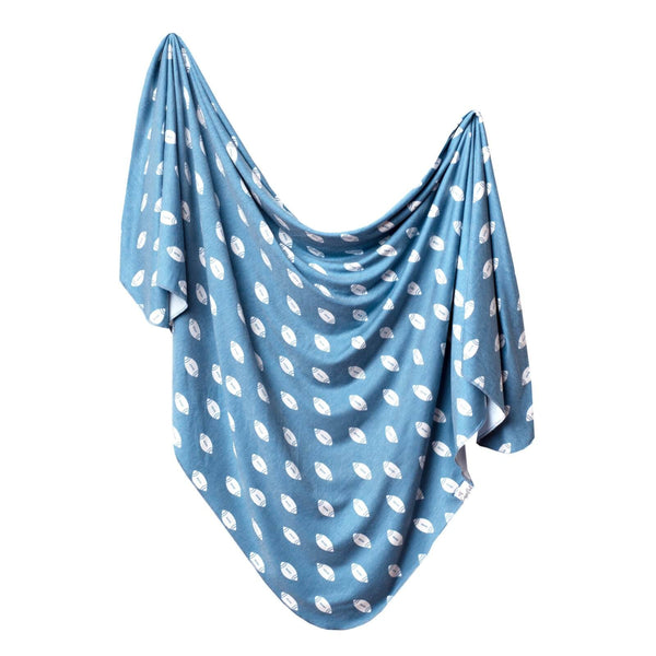 Copper Pearl Knit Swaddle Blanket Quarterback - Makaboo.com