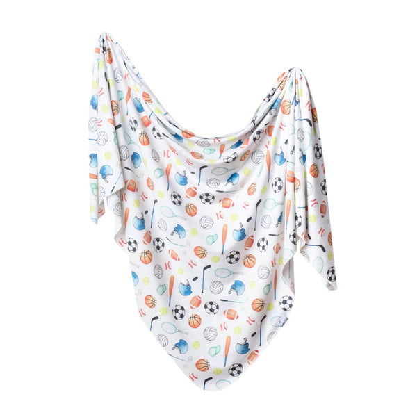 Copper Pearl Knit Swaddle Blanket Varsity - Makaboo.com