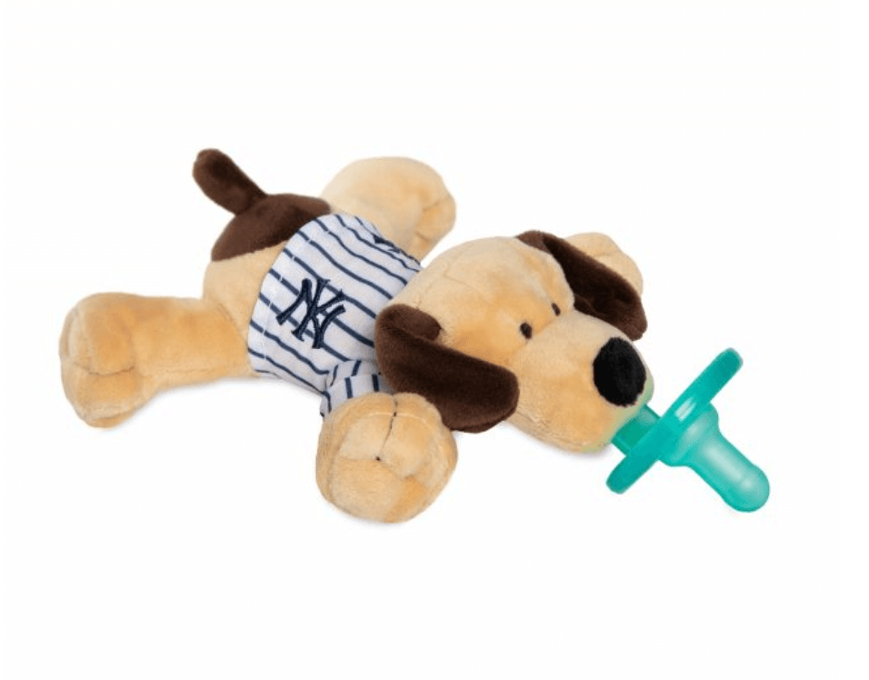 WubbaNub MLB Pacifier NY Yankees Pinstripe Puppy - Makaboo.com