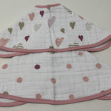 Personalized aden + anais Burpy Bibs (set of 2) - Heart Breaker - Makaboo.com