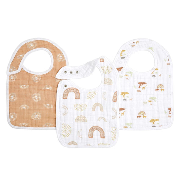 Aden & Anias Snap Bibs (set of 3) - Keep Rising - Makaboo.com