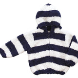 Angel Dear Navy & White Classic Striped Hoodie Jacket - Makaboo.com