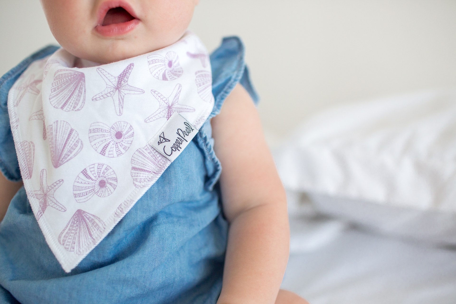 Copper Pearl Bandana Bibs (set of 4) - Coral - Makaboo.com