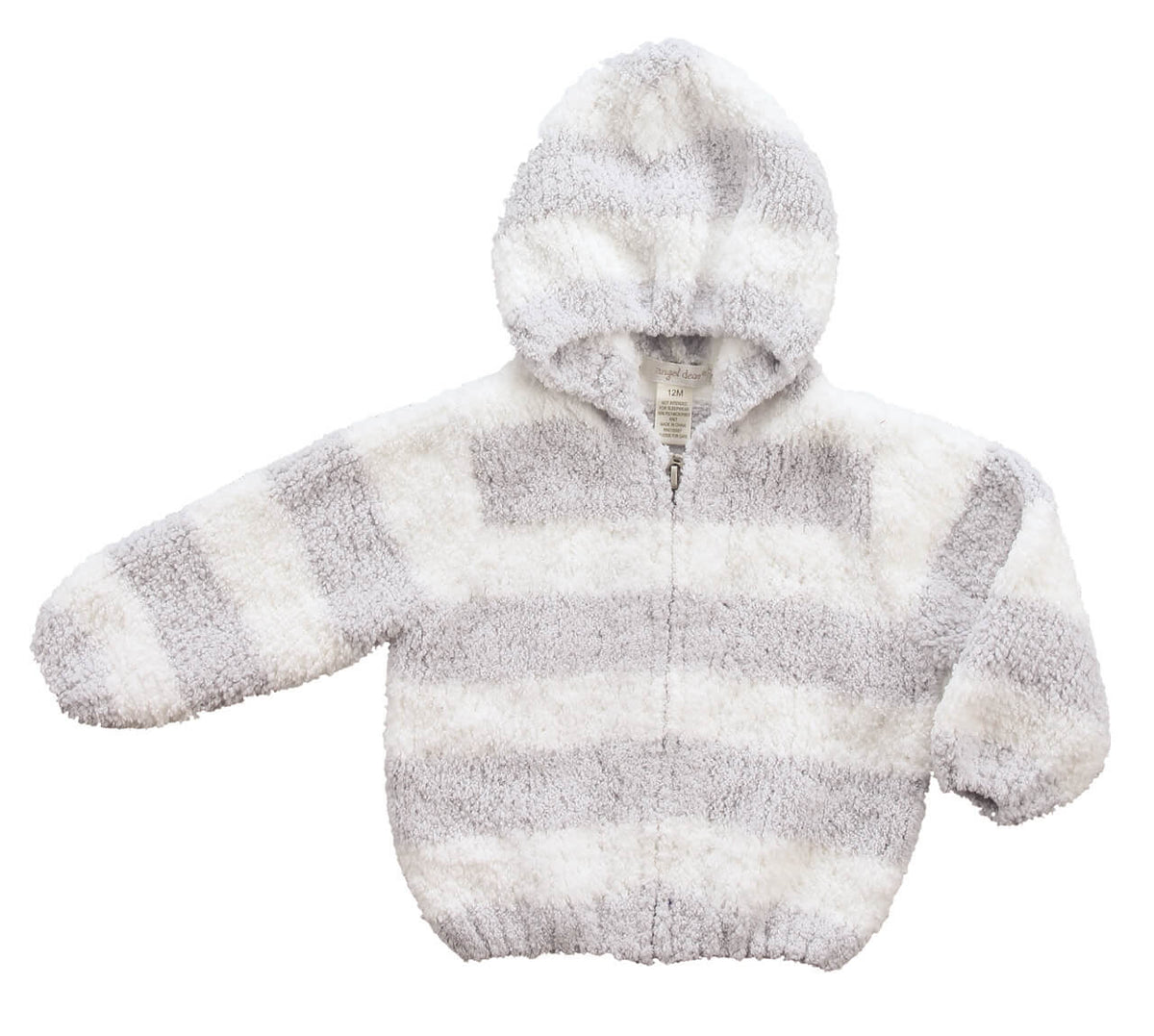 Angel Dear White & Gray Classic Striped Hoodie Jacket - Makaboo.com