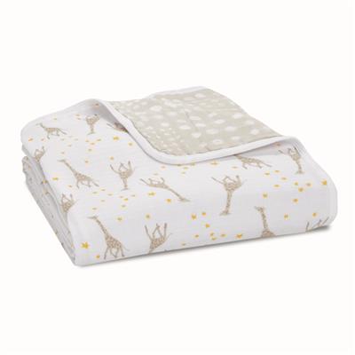 aden + anais Cotton Muslin Blanket 44" x 44"  – Starry Stars - Giraffe - Makaboo.com