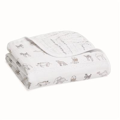 aden + anais Cotton Muslin Blanket 44" x 44"  – Sunshine Animal Parade - Makaboo.com